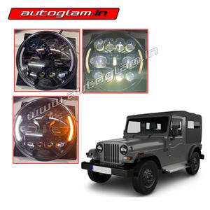 Mahindra Thar 2010-2019 LED Headlights, Set of 2 (Right+Left), AGMT10OP3