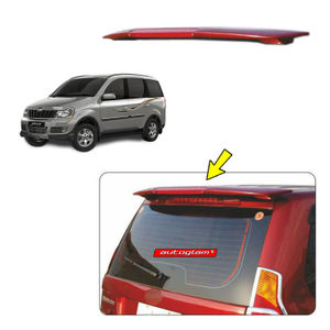 Roof Spoiler with LED Light for Mahindra Xylo, Color - MIST SILVER, AGMXRSMS