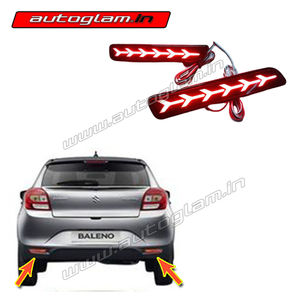 Maruti Suzuki Baleno All Models LED Rear Reflector 6 Arrow Design with wiring, AGMSB90LR