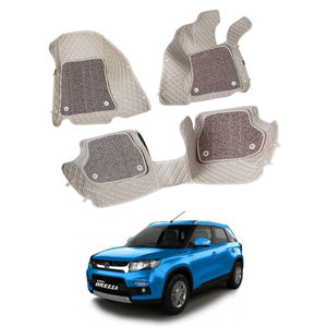 7D Mats for Maruti Suzuki Brezza All Models, Color - Beige, AGMVB7D250