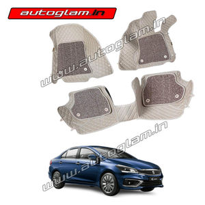 7D Mats for Maruti Suzuki Ciaz All Models, Color - Beige, AGMSC14MBG