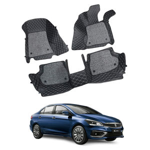 7D Mats for Maruti Suzuki Ciaz All Models, Color - Black, AGMCZ7D265