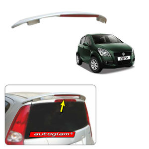 Roof Spoiler with LED Light for Maruti Suzuki Ritz 2009-2012, Color - RACING GREEN, Latest Style, AGMSRRSRG