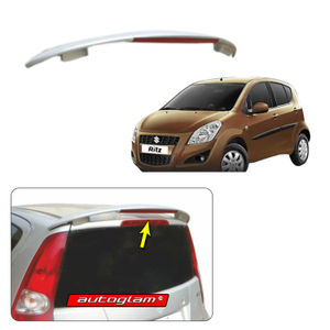 Roof Spoiler with LED Light for Maruti Suzuki Ritz 2012-2017, Color - BAKERS CHOCOLATE, Latest Style, AGMSRRSBCX