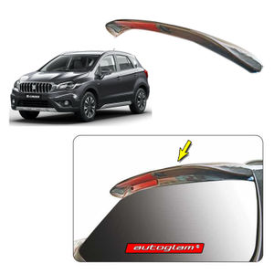 Roof Spoiler with LED Light for Maruti Suzuki S-Cross 2017-2019, Color - GRANITE GREY, Latest Style,	AGMSC17RSGG