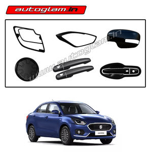 Maruti Suzuki Swift Dzire 2017+ Black Show Kit, Set of 6 Items, AGMSSDBSK21