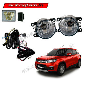 Maruti Suzuki Vitara Brezza Bumper Fog Lamp Kit with complete wiring relay, AGMSVBFL