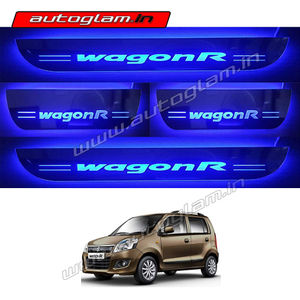 Maruti Suzuki Wagon R 2015 Model Door Blue LED Sill Plates-Set of 4 Pcs, AGMSW69DSP