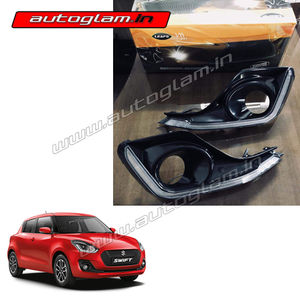 Maruti Suzuki Swift 2018-2020 Fog Lamp DRL with Blue, White and Orange LED, AGMS336DRL