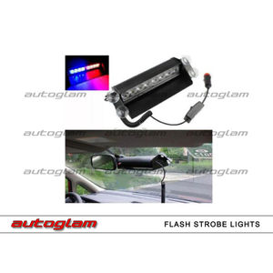 AG13FSL, Police LED Light Strobe Flash - RED & BLUE