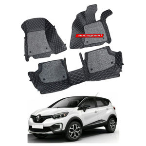 7D Car Mats Compatible with Renault Captur, Color - Black, AGRC7D1