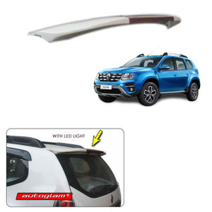 Roof Spoiler with LED Light for Renault Duster 2012-19 Models, Color - Caspian Blue Metallic, AGRDRSCB2