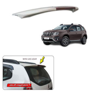 Roof Spoiler with LED Light for Renault Duster 2012-19 Models, Color - Mahogany Brown, AGRDRSMB2