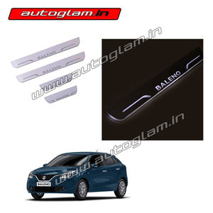 AGMSB39CA, Maruti Suzuki Baleno Sill Plate White Matrix Style - Set of 4 Pcs