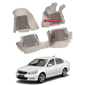 7D Car Mats Compatible with Skoda Laura, Color - Beige, AGSL7D2