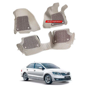 7D Car Mats Compatible with Skoda Rapid, Color - Beige, AGSR7D2