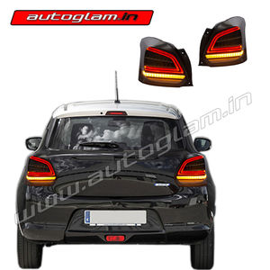 Maruti Suzuki Swift 2018+ MERC Style LED Tail Light with SMOKE Glass, AGMSS19MS