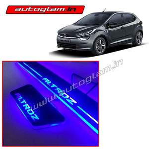 Tata Altroz Blue LED Door Sill Scuff Plates Set of 4 Pcs, AGTA123DSP