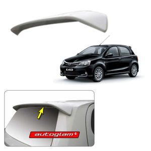 Roof Spoiler for Toyota Etios Liva 2011-2016, Color - CELESTIAL BLACK, AGTEL11RSCB