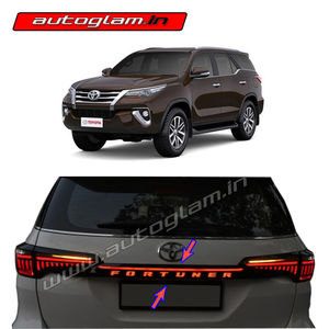 Toyota Fortuner 2016-2020 LED Tail Gate Garnish - SMOKE GLASS, AGTF902TGS