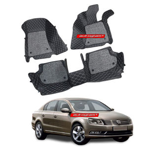 7D Car Mats Compatible with Volkswagen Passat 2011-2015, Color - Black, AGVWP7D1