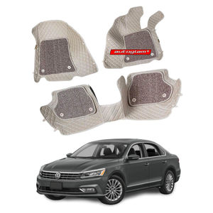 7D Car Mats Compatible with Volkswagen Passat 2017-2020, Color - Beige, AGVWP187D2