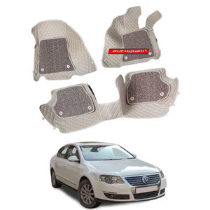 7D Car Mats Compatible with Volkswagen Passat 2009-2010, Color - Beige, AGVWPO7D2