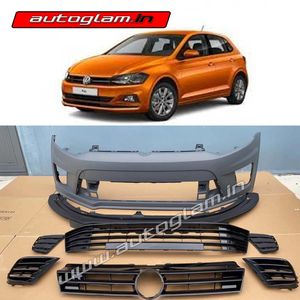 Volkswagen Polo 2010-2021 WRC Front Bumper Kit, Set of 8 Pieces, AGVW21BK