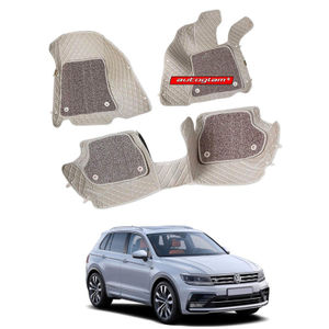 7D Car Mats Compatible with Volkswagen Tiguan, Color - Beige, AGVWT7D2