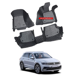 7D Car Mats Compatible with Volkswagen Tiguan, Color - Black, AGVWTT7D1