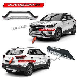 Hyundai CRETA 2018+ Facelift Nudge Guard|Bumper Guard with Rear Diffuser, AGHC902NG18