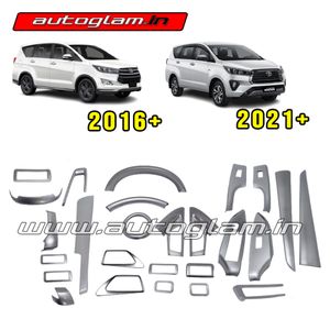 Toyota Innova Crysta  Interior Decoration Silver Matte Kit 26 Pc Set, AGTI51CA