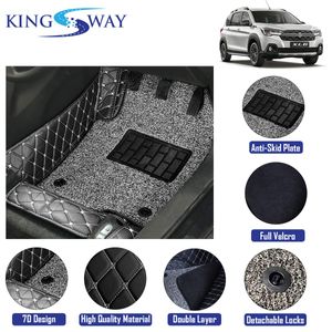 7D Car Floor Mats for Maruti Suzuki XL6 (Model Year : 2019 Onwards) (Black Color), AGMSXL67FM