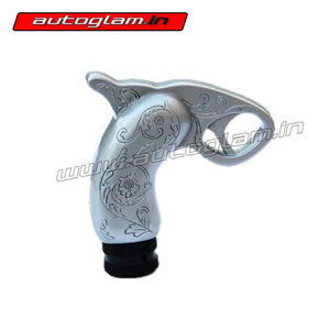 Universal Magazine and Trigger Style Gear Knob (Silver Color with Classic Design Pattren), AGUMTSGKSP