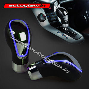 Universal Car Auto Shift Knob Racing Gear Knob with Touch Blue LED Shifter, AGUCKRYBLS