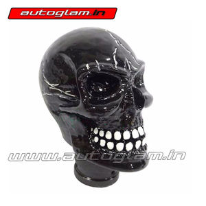 Universal Auto Hub Black Skull Car Gear Shift Knob, AGUHC0GSK