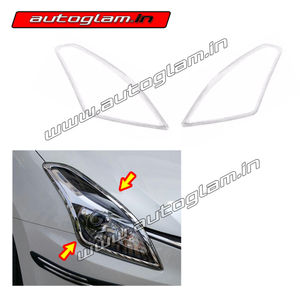 AGMSB33CA, Maruti Suzuki Baleno Chrome Headlight Cover - Set of 2 Pcs