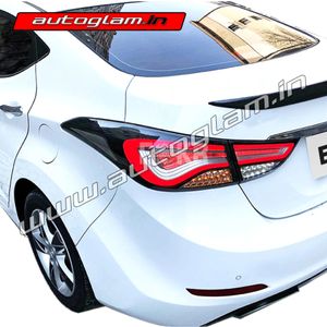 Hyundai Elantra 2012-16 BMW Style LED Tail Lights with Matrix Indocator, SMOKE Glass, AGHE661TLS