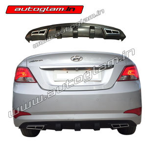 Hyundai Fluidic Verna 4S 2015+ Rear Bumper Diffuser Chrome Exhaust Tip, AGFVRD650