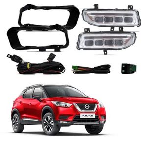 Nissan Kicks OEM type LED Fog light with DRL full setup direct fit, AGNK425DRL