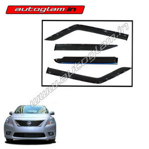 Nissan Sunny Chrome Line Door Visor / Wind Visor, Set of 4 Pcs, AGNS34LDV