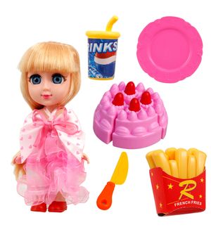 Annie Cutie Birthday Doll 17cm | Role Play Set | Best Gift Toy for Kids Girl | - Age 3 Years Above - Color & Design are Variant & Multicolor