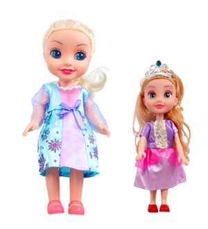 Annie Two Cute Sibling Fashion Girls 26cm | Best Gift Toy for Kids Girl | - Age 3 Years Above - Color & Design are Variant & Multicolor