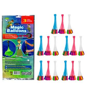 DealBindaas Ben 10 Holi Magic Balloon Bunch 555 Pc Auto fill (15 sets of 37 balloons)  Assroted Colours