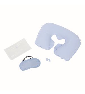 The Sojourna Travel Set Includes Comfort Form Air Pillow, Sleep Shade And Soft EarPlugs