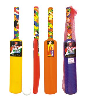 Nippon Cricket Bat Ball Set Mini Net | Made Of Non-toxic Virgin Plastic, Strong Sturdy & Fine Finish | Cricket Bat Length 21 Inches | 53*8*4 Cms, Age 1-3 Years