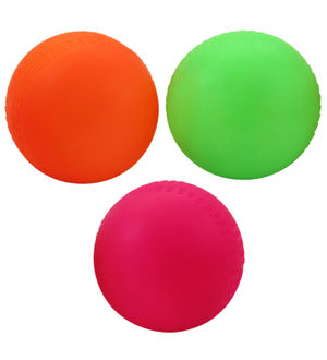 Nippon Wind Ball Cricket Assroted Colours 3 Pc | Long Lasting | Soft Rubber | Low Bounce | Food Grade Quality