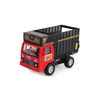 Shinsei Pull Back Goods Carrier Road King Dumper | Back Opening Door | Miniature Scaled Models | Dinky Cars | Red Colour