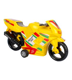 Shinsei Pull Back Splendor 360 Bike | No Battery No Remote|Miniature Scaled Models | Yellow Colour