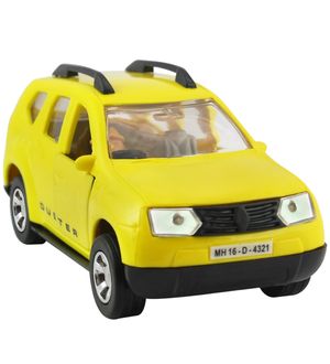 Shinsei Pull Back Duster Door Opening | No Battery No Remote|Miniature Scaled Models Dinky Car | Yellow Colour